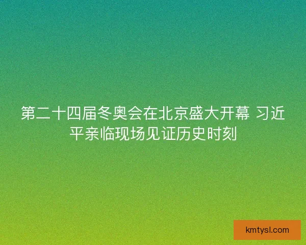 第二十四届冬奥会在北京盛大开幕 习近平亲临现场见证历史时刻