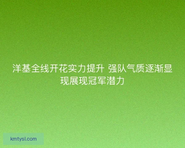 洋基全线开花实力提升 强队气质逐渐显现展现冠军潜力